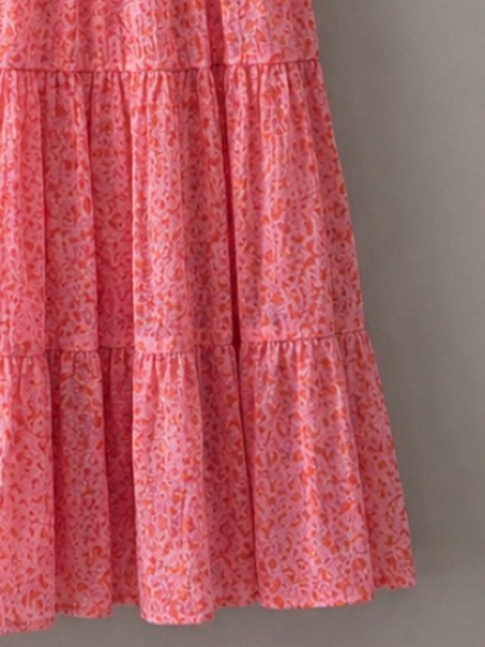 Anthropologie Cinq à Sept Nanci Floral Pink Lemonade Tiered Ruffle Mini Dress - Picture 8 of 10
